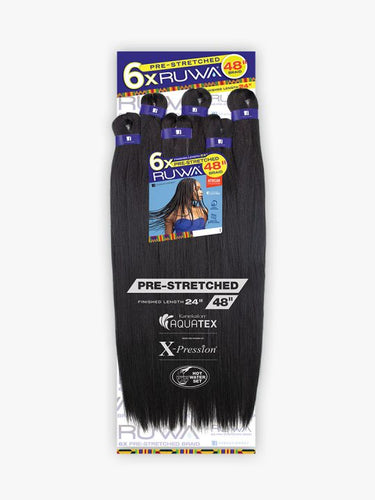 Sensationnel Ruwa X-Pression Pre-Stretched Braid 48″ – 6X Pack - ANNS BEAUTY SUPPLY